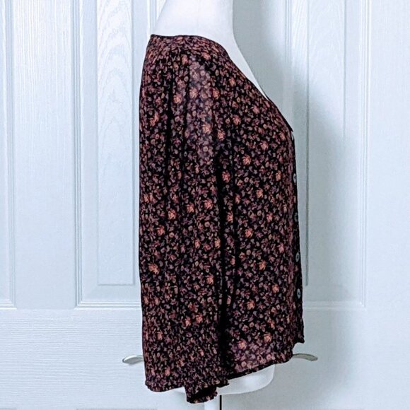 MADEWELL Women's Buttoned Top Blouse Size 4 Multi Floral Print NWOT - Picture 3 of 7